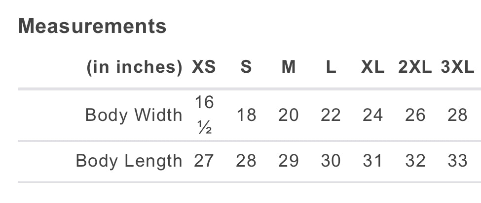 Adult sizing